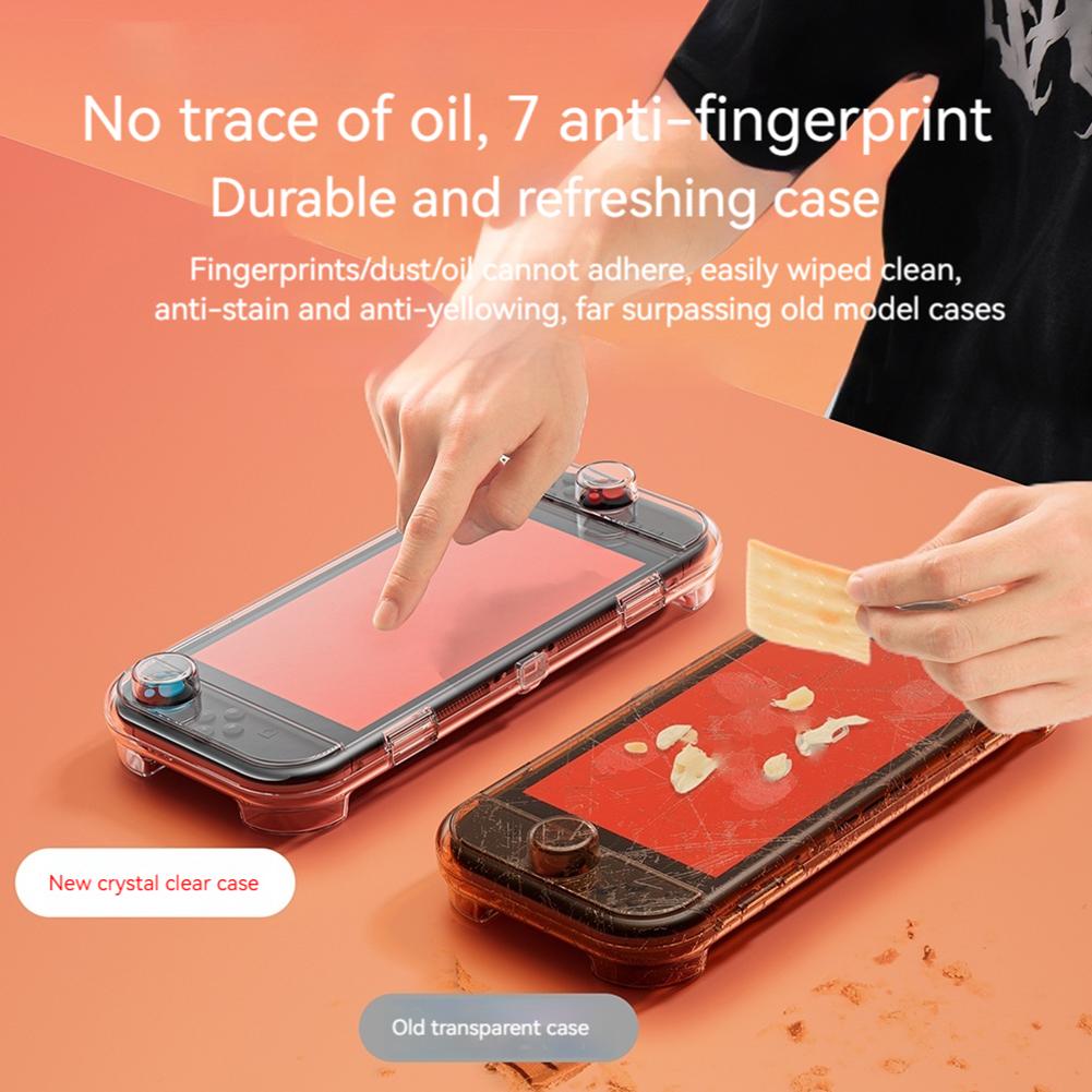 Transparent Case for Switch 2 Joy-con Protective Cover Anti-Scratch Hard Shell Case 12 Game Cards Protective Case for Switch 2