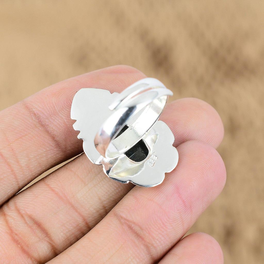 Mothers day Deal 925 Silver Nellite Stone Handcrafted Artisan Wife Ring Jewelry