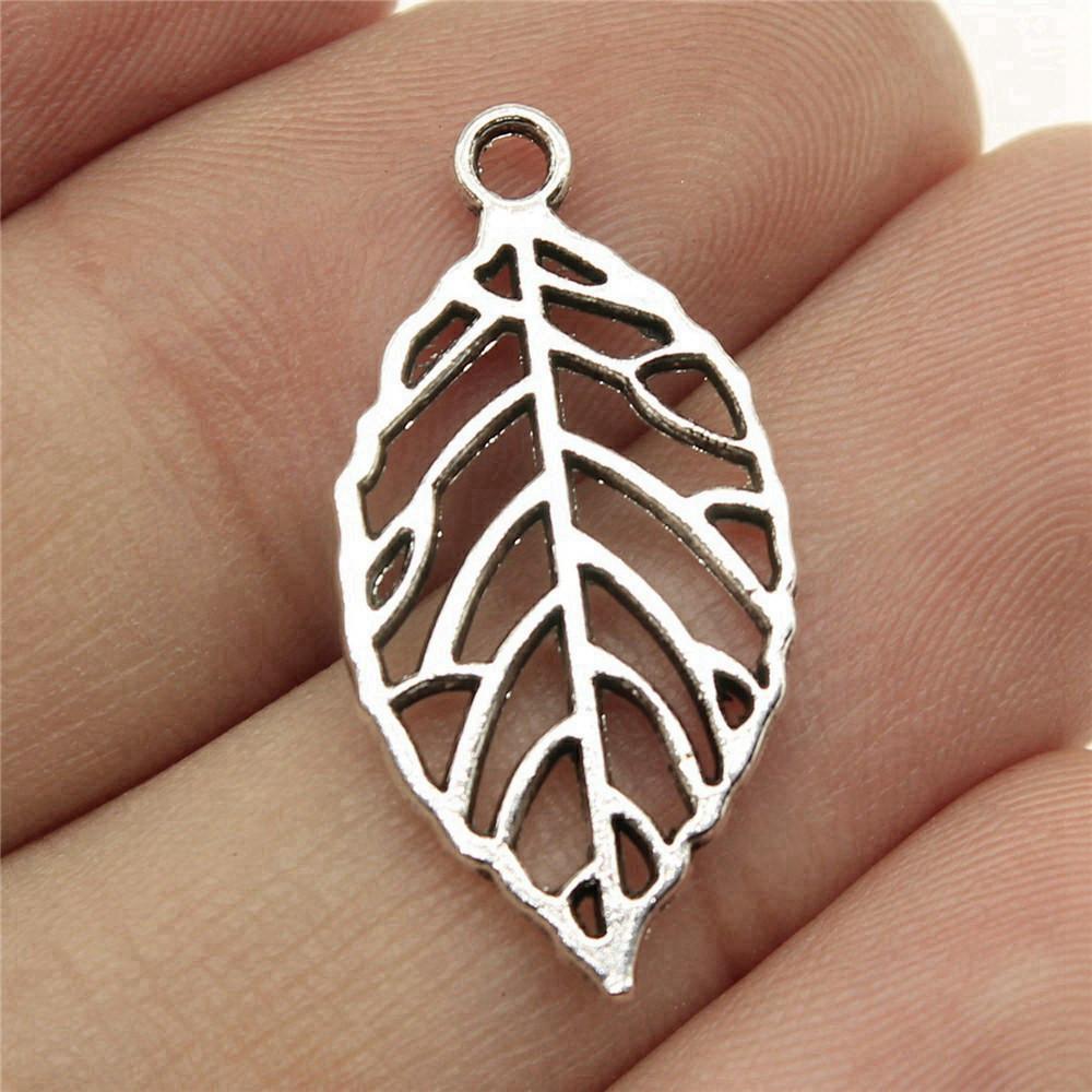 

Подвеска в виде листа, женская бижутерия, массивная креативная фурнитура A24-10pcs-27x13mm
