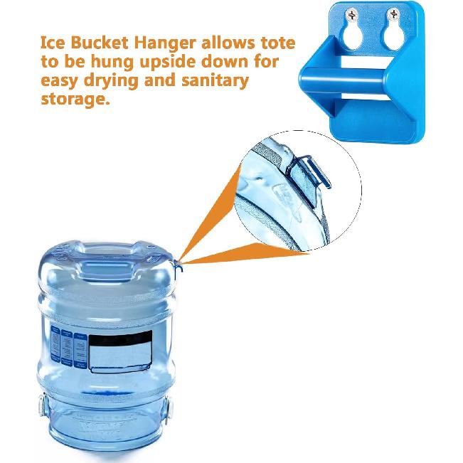 Ice Bucket Hanger Bracket,Saf-T-Ice Tote Bracket and Ice Bucket Storage Holder Allow for Convenient Drying and Hygienic Storage of The Ice Bucket by