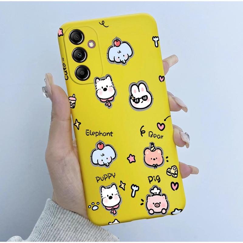 For Samsung Galaxy A14 4G Case A145 Soft TPU Silicone Cover Cute Astronaut Panda Phone Case For Samsung A14 5G A146B Coque Funda