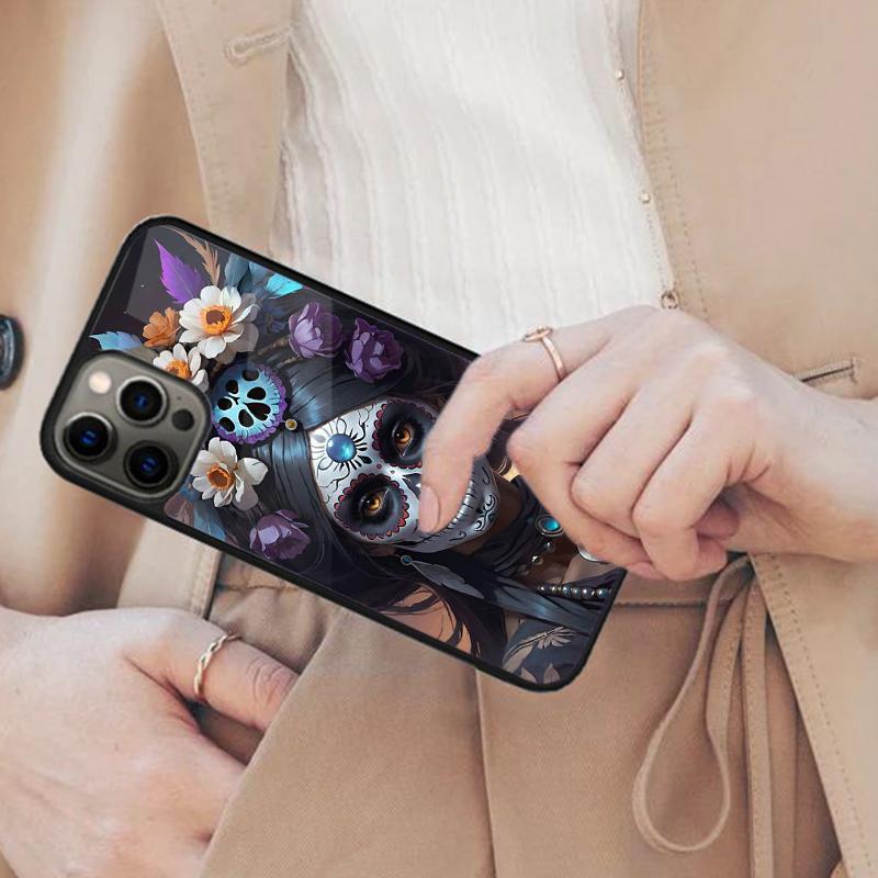 Mexican Skull Girl Tattooed Art Magnetic Phone Case For APPLE iPhone 17 Air 16 14 13 12 Pro Max 15 Plus Wireless MagSafe Cover