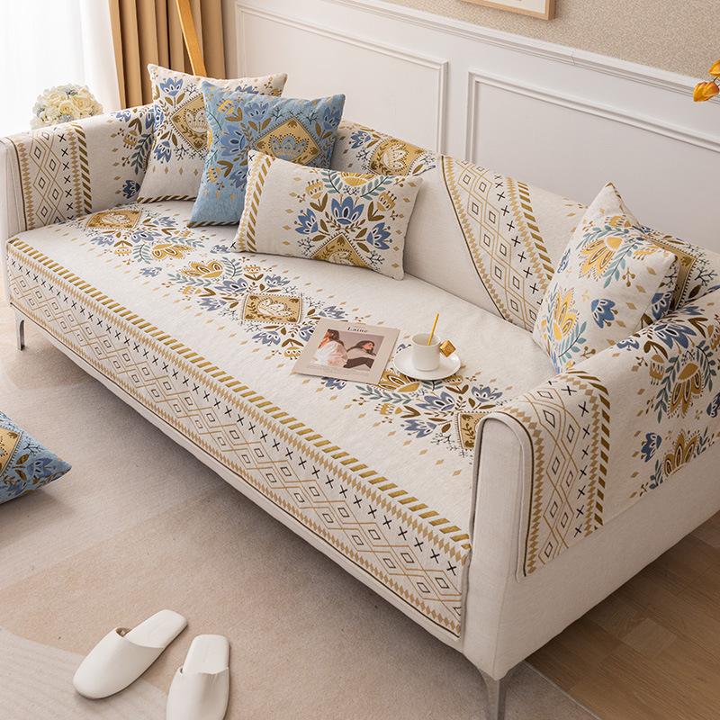 Bohemia Chenille Sofa Covers Modern Four Season Universal Non-slip Sofa Cushion Living Room Combination Slipcovers Home Decor