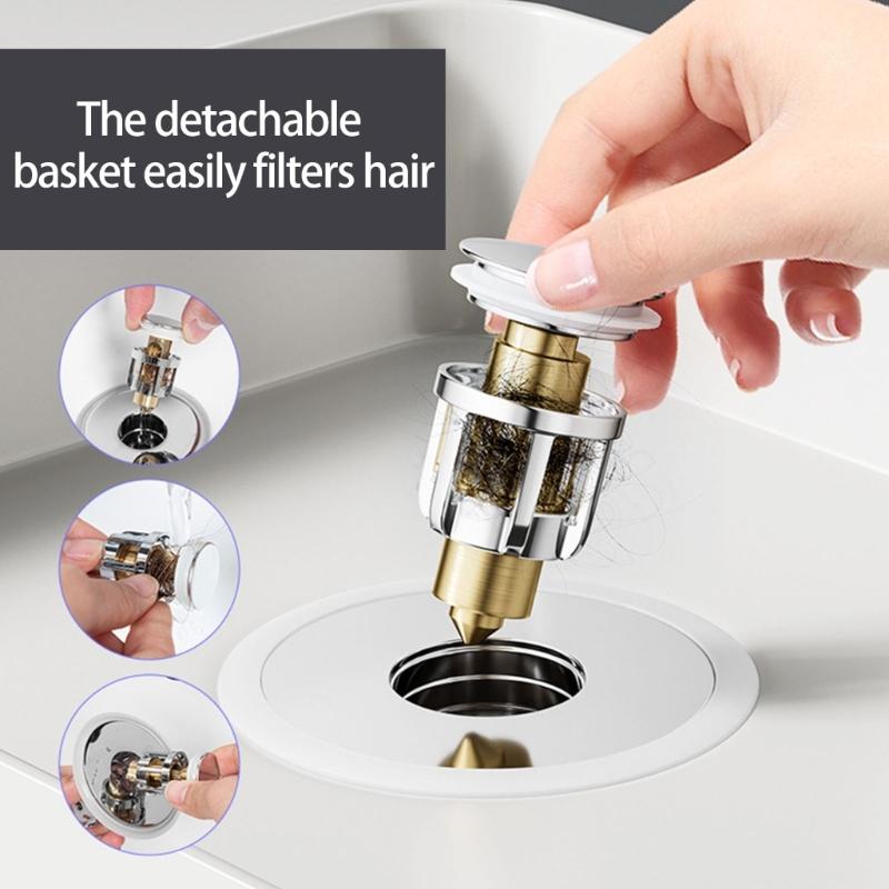 Drain Filter Bounce Cores Sink Drain Plug Sink Basins Drain Basket Sink Stoppers for Bathroom Kitchen Enduring