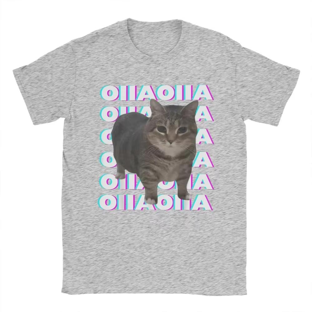 

OIIA OIIA Spinning Cat Meme Glitch Disco Women T Shirt Funny Trendy Tees Short Sleeve Round Collar T-Shirt Gift Clothing S
