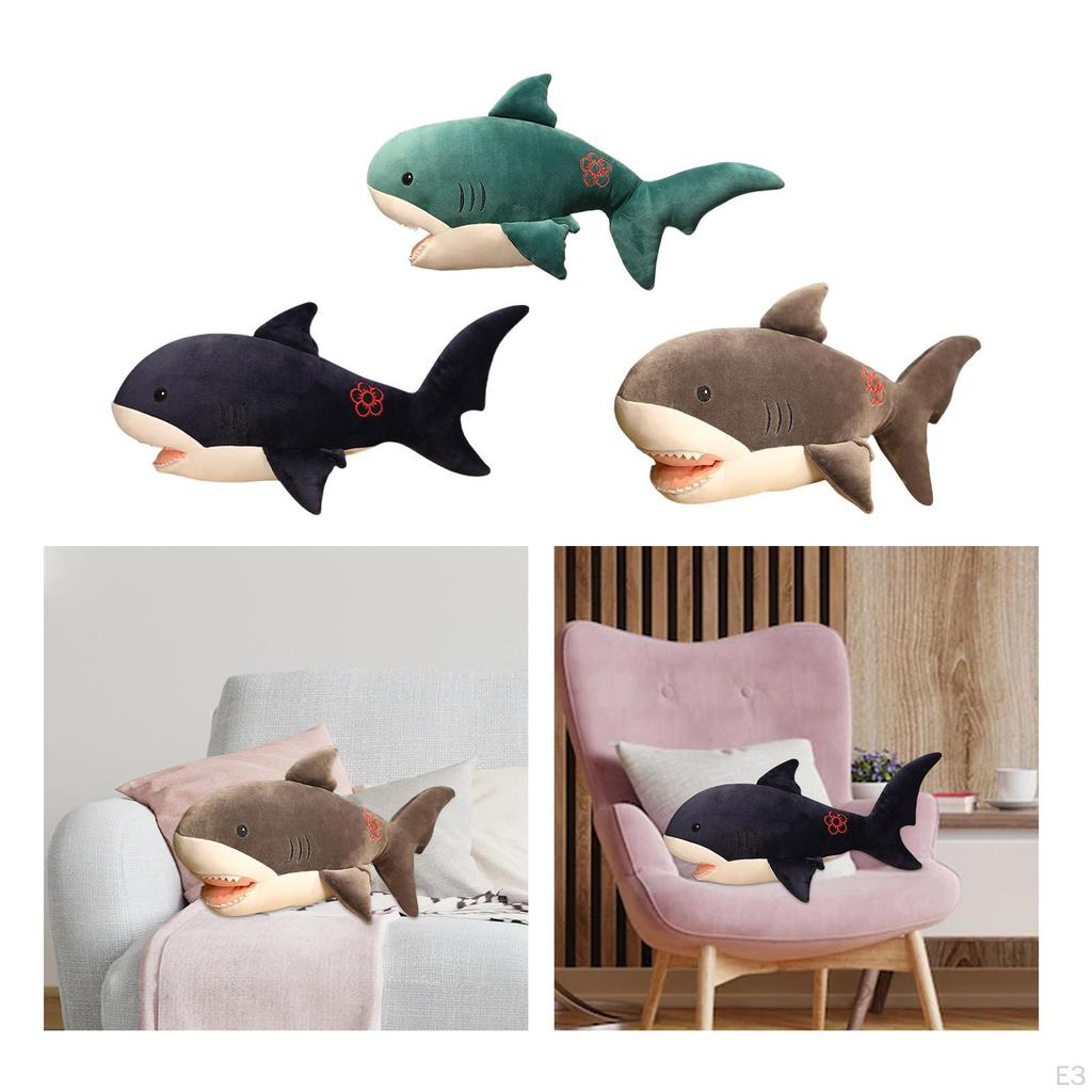 Animal Pillow Shark Comfortable Cartoon Hugging Toy Cute Home Decorative for Living Room
