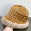 Hat Women's Winter New Plush Bucket Hat Thickened Warm Cotton Hat Lei Feng Hat Fluffy Hat Winter Cold Hat