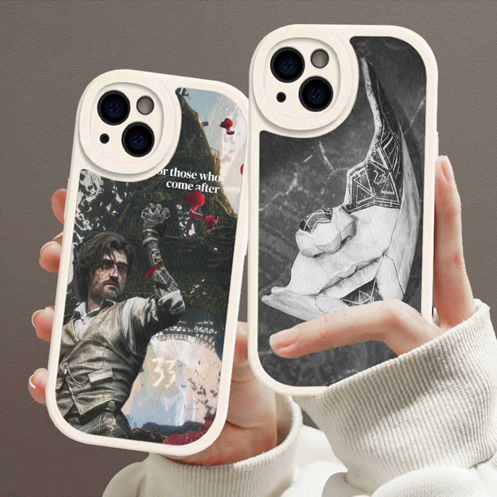 Clair Obscur Expedition 33 Game Leather Phone Case For IPhone 16 15 14 13 12 11 Pro Max Plus Shockproof Cover