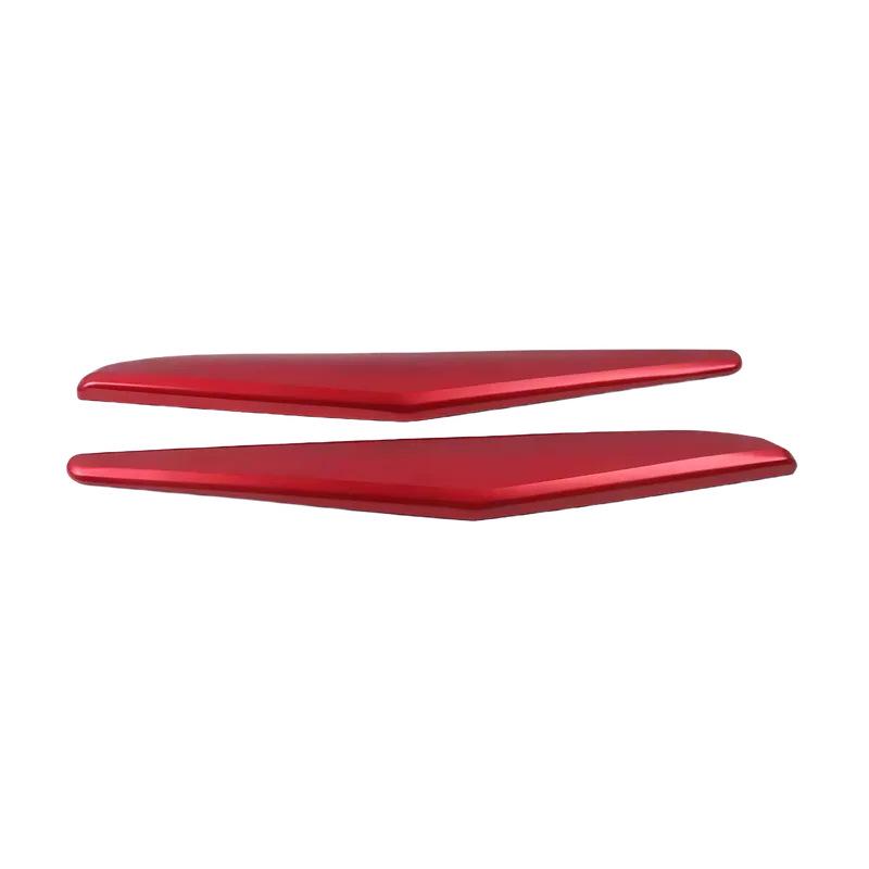 Honda Accord 18th Gen Red Interior Trim Kit: Gear Shift Frame, Armrest, Air Vent, Gear Knob, Steering Wheel.