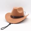 Hot Sale Fashion Felt Hat Outdoor Western Cowboy Hat Felt Hat Jazz Hat Men's and Women's Top Hat Hat