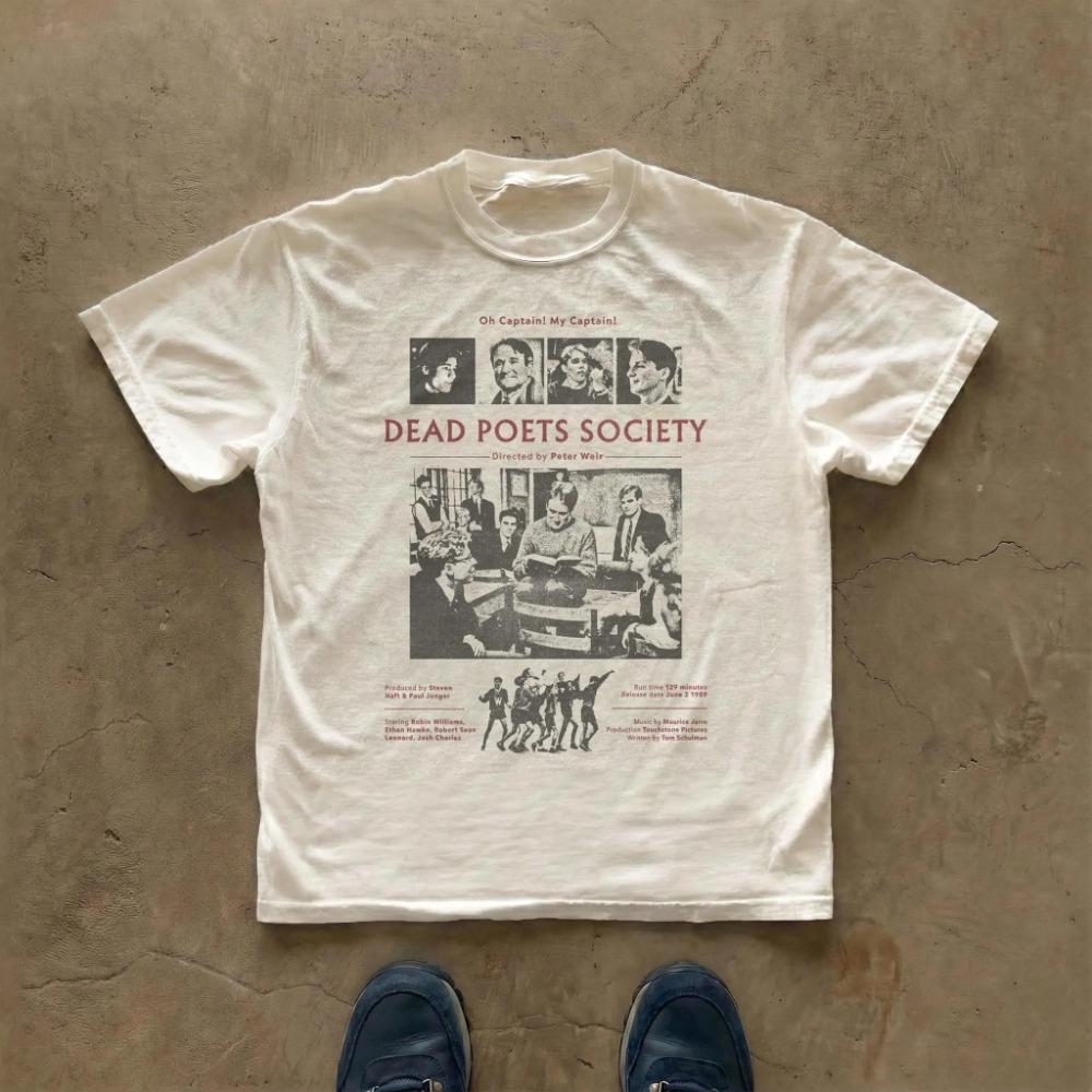 Dead Poets Society Tee Movie Poster Graphic T-Shirt Graphic Short Sleeve Shirt Unisex Men Women