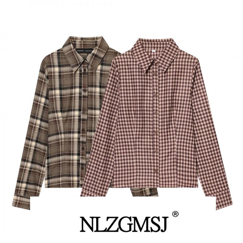 European Style Plaid Slim Fit Shirt - Winter 2025 Collection Large