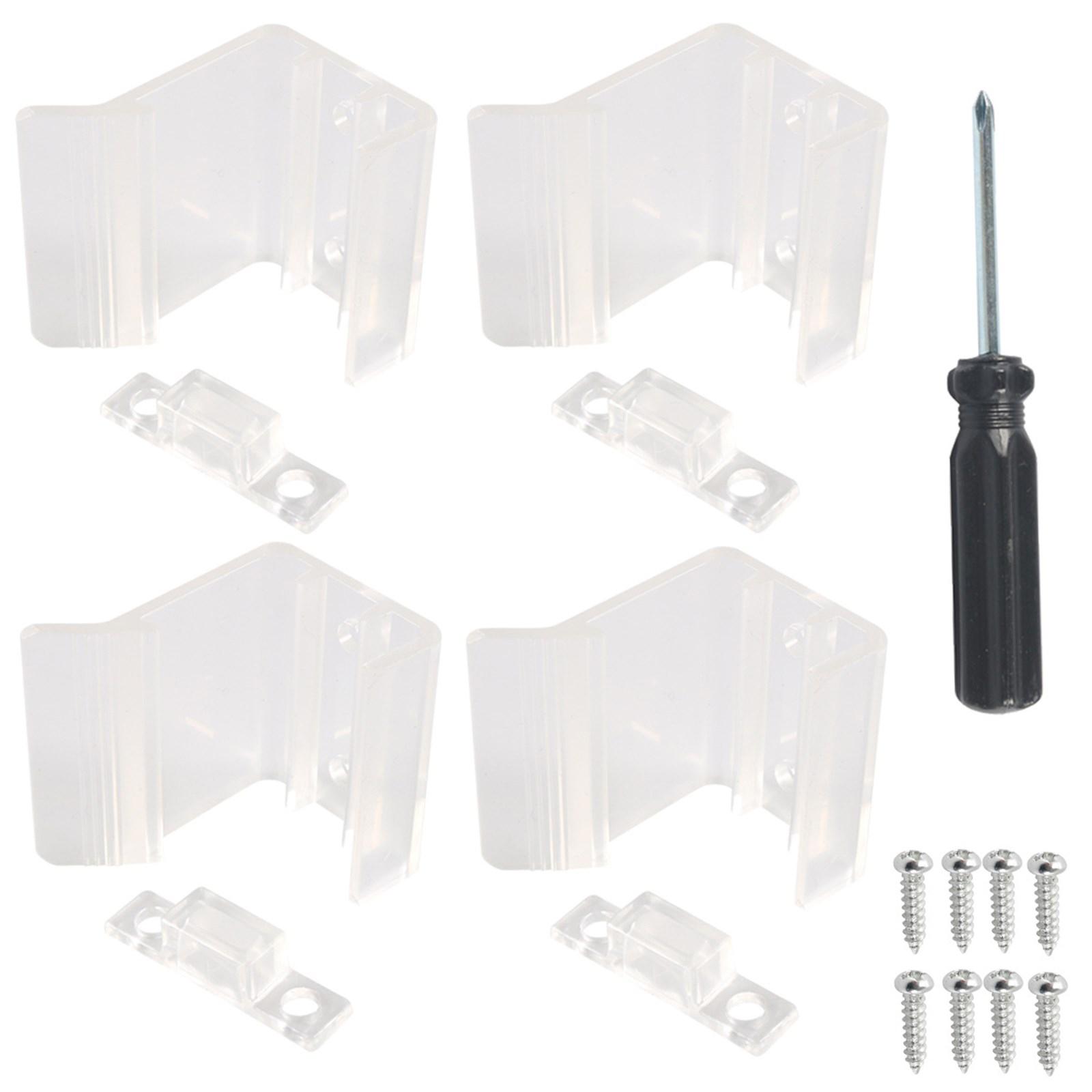 

Clear Sliding Mirrored Door Latches Replacement ABS Wear Resistance Door Latches for Motorhome & Campers Closet Doors 1