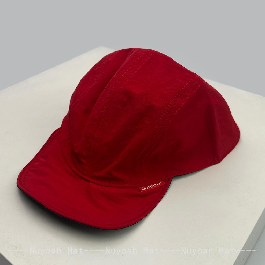 Quick Drying Korean Letters Baseball Hats Sunshade Color Block New Men Women Breathable Double-sided Wear Peaked Caps Versatile