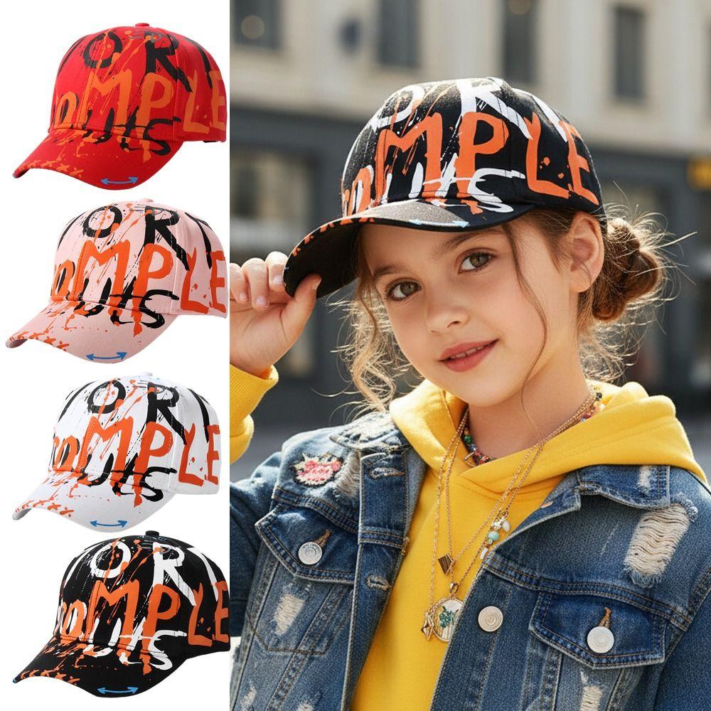 Adjustable Kids Baseball Cap Sun Protection Children Sun Hat Trendy Sunshade Hats for Boys Girls
