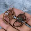 Fancy Labradorite Stone Electroformed Handmade Dangle Drop Hook Earrings Copper VP-79