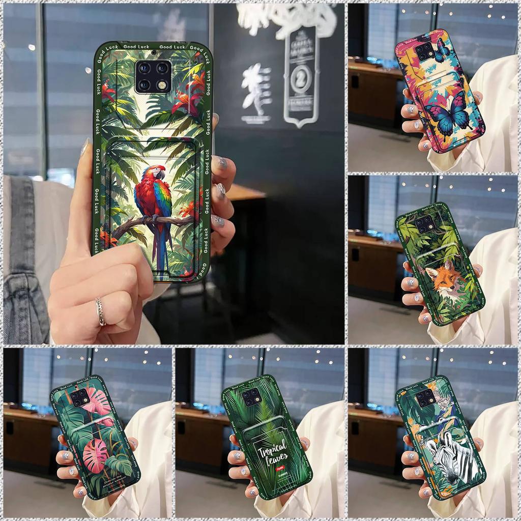 Card Slot Waterproof Phone Case For Oukitel WP6 TPU Cartoon Soft Case Silicone Anti-dust Card Bag Cover Dirt-resistant