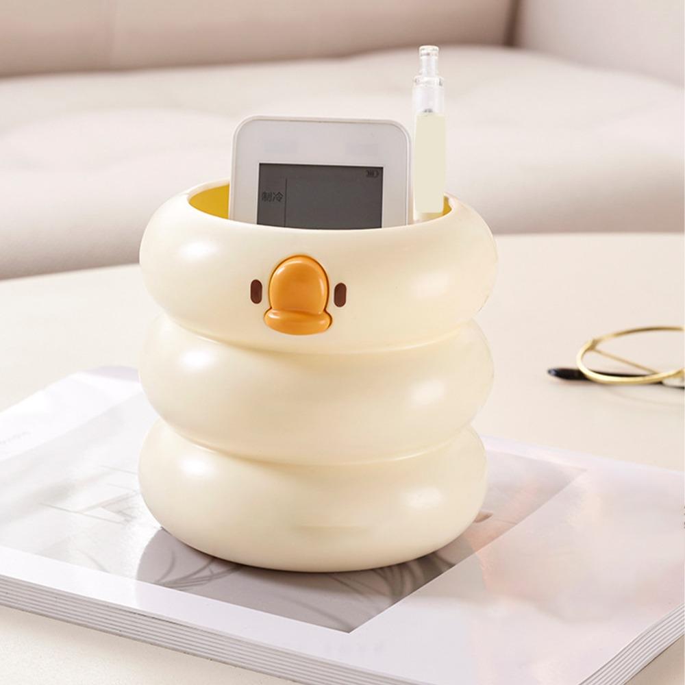 Cute Desktop Pencil Holder Cartoon Duck Desk Pen Holder Office Supplies Pencil Cup Pot Student Use