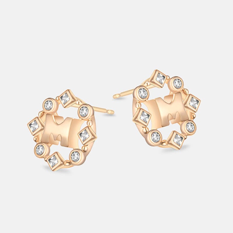 METROCITY JEWELRY M Basic Sterling Silver Rose Earrings A243SE9008RPA
