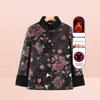 Winter Cotton Jacket for Elderly Women, Plus Velvet Thickened, Chinese Style, Ideal for Women Aged 70-80.