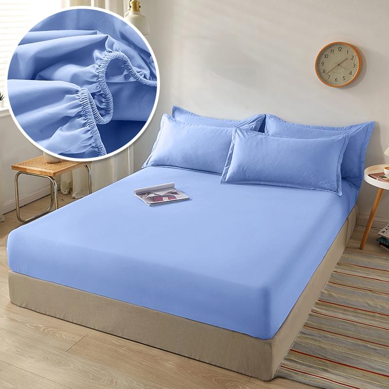 Baumwoll Spannbettlaken mit Gummibändern Rutschfest Verstellbare Matratzenbezüge für Einzel-, Doppel-, King- und Queen-Bettbezug 140/160/200CM