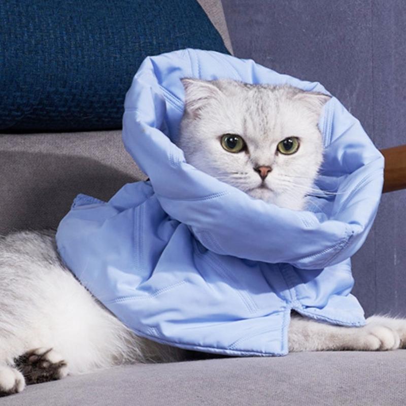 Comfortable Pet Collar Felines After Spays Operations Flexible Size Stop Scratching and Protects Wounds Effectively