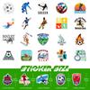 50PCS American Style Soccer Stickers, Kids Soccer Decals for Laptop, Water Bottle & Decoration