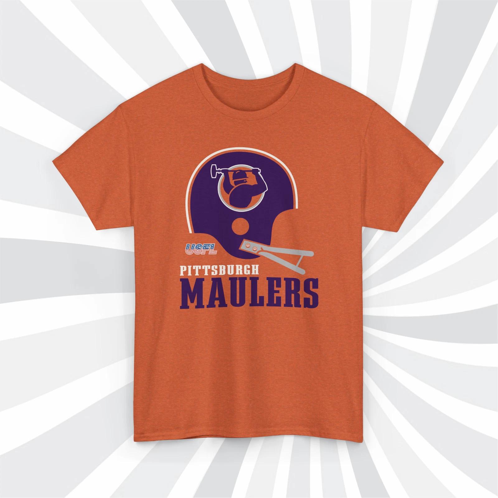 

Pittsburgh Maulers 1984 USFL Vintage Football Orange Heather T shirt S