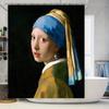 Artistic Bathroom Decor: A Perfect Blend Of Classic Masterpieces With Modern Shower Curtain Design Available In Multiple Sizes