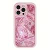 Pink Dollars Full-Coverage Banknote Design Silicone Phone Case For iPhone 16 15 14 13 12 11 Pro Max X XS XR 7 8 Plus Cover