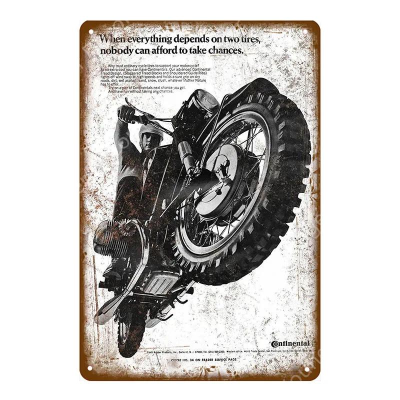Dirt Bike Metal Poster Retro Motorcycle Races Plaque Wall Art Painting Plate Pub Bar Garage Home Decor Isle Of Man Signs YI-179