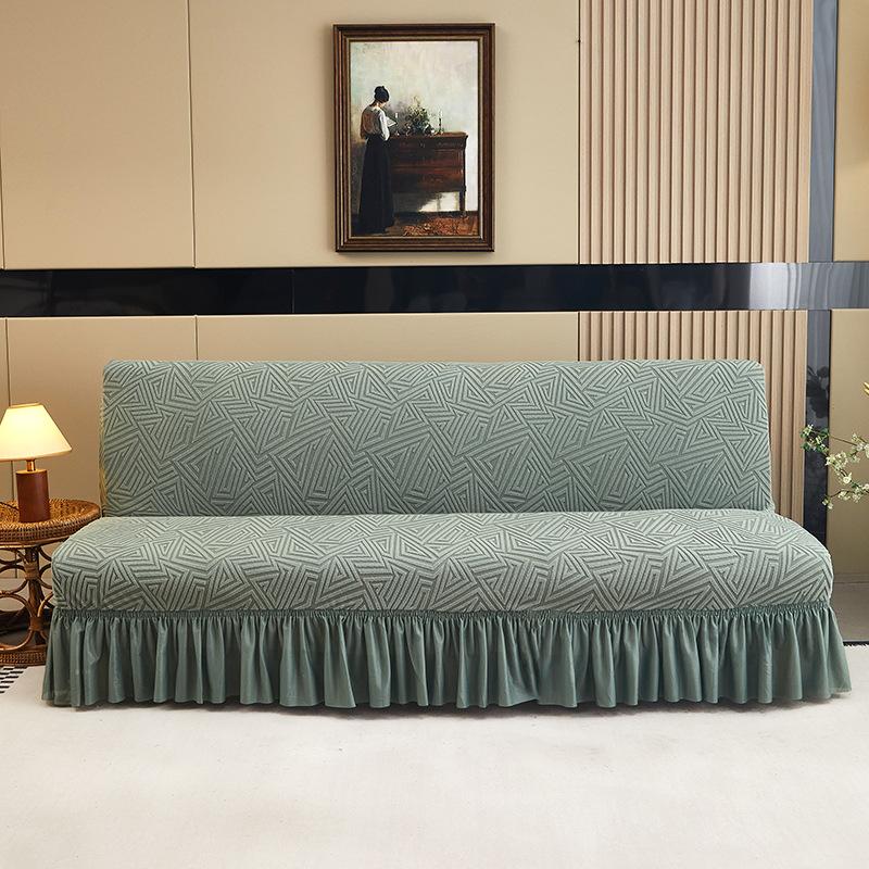 Amazon English Version Armless Sofa Bed Skirt Cationic Winter Thickened Sofa Cover