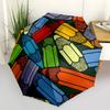 1pc Colorful Pencils Automatic Folding Umbrella - 8-Rib Automatic Open/Close, Portable Collapsible Compact Umbrella yy251218039