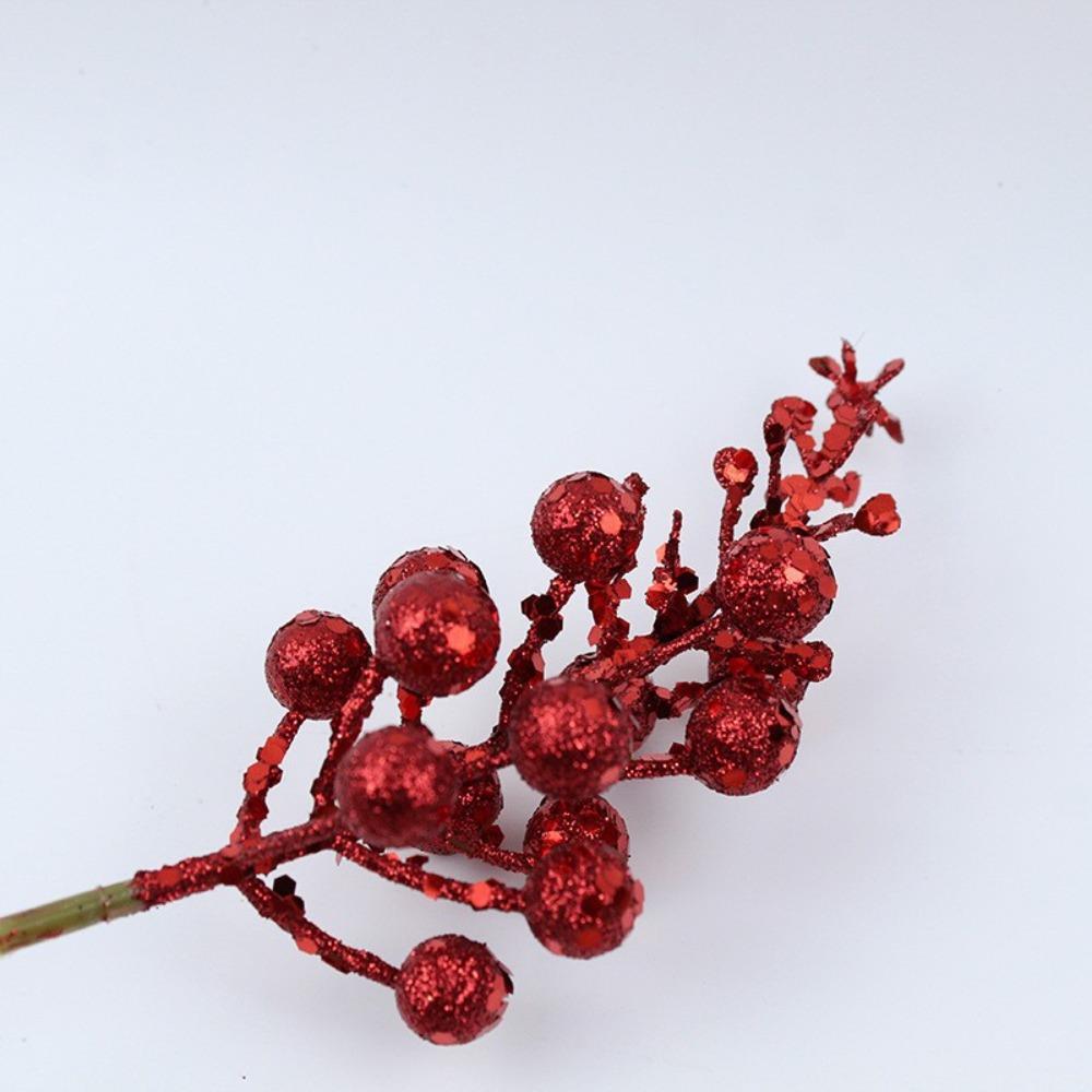 10PCS Foam Christmas Red Fruit Light Weight DIY Christmas Berries Wreath Accessories Christmas Tree Decoration Christmas Tree