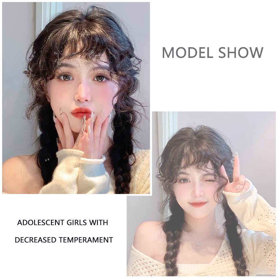 Bangs Wig Female Natural Forehead Air Fake Bangs Seamless Wool Roll Bangs Qi Bangs Wig Piece