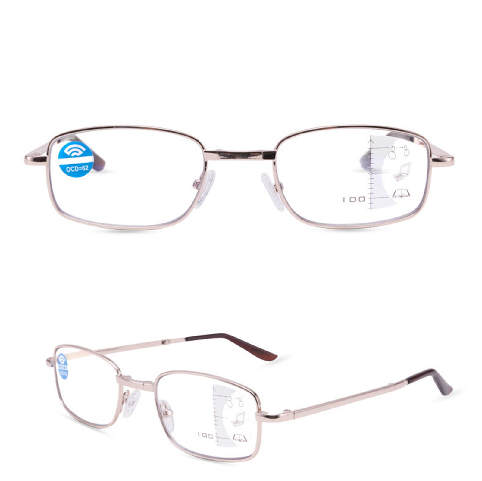 

Модные очки для чтения с подвеской на шею, магнитная оправа из поликарбоната, квадратная оправа, удобные и комфортные телескопические ножки унисекс 350 золотой