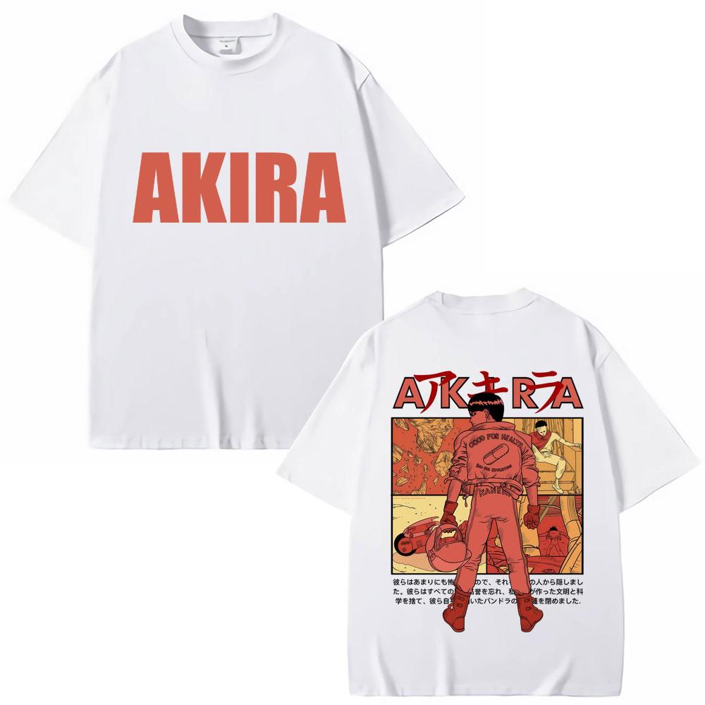 Japanese Anime Neo Tokyo Akira Vintage T-shirts Manga Movie Science Fiction Shotaro Kaneda T Shirt Loose Cotton T Shirts