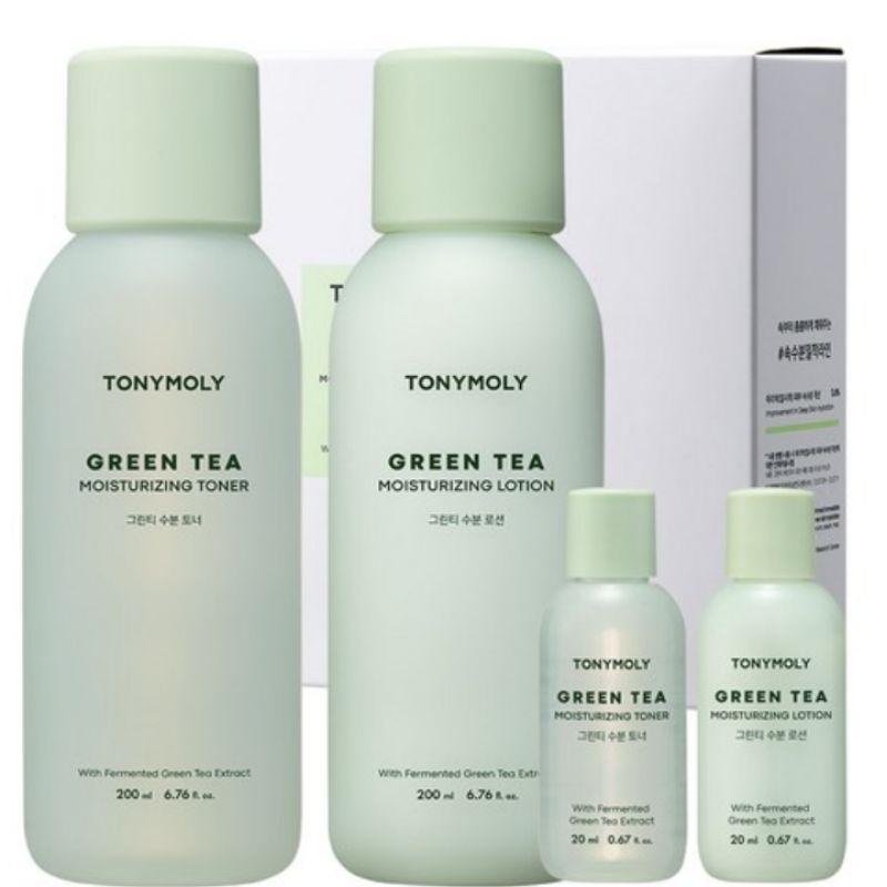 TONYMOLY The Chok Chok Green Tea Skin Care Set Hydrating Toner & Emulsion 2-Piece Set
