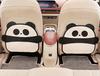 1pc Cute Bear Car Anti-Kick Pad, Faux Leather, Multifunctional Seat Back Protector. Dirt-resistant, easy to clean & install, fits most vehicles.