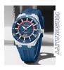 CURREN 8491 Men's Waterproof Quartz Watch with Rubber Strap and Calendar