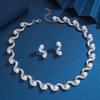 2026 Exquisite Pearl Rhinestone Necklace Earrings Set Simple Versatile Clavicle Chain Neck Chain Dress Accessories