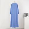 Muslimisches Übergrößenkleid Lässig für Damen Lang Maxi Mode mit Taschen Einfarbig Langarm Vestidoes Herbst Frühling 50-100kg Locker Robenkleider