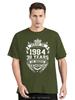 Vintage 1984 Birthday Cotton T Shirt for Oversized Short Sleeve Clothing Retro T-shirt Born In 1984 Clothes for Men Tops Tee