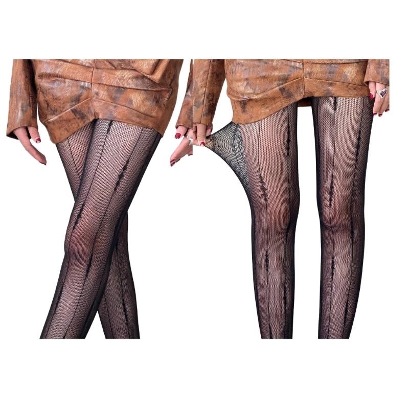 Mesh Fishnet Stockings Tights High Waist Pantyhose Thigh High Stockings Fishnets Tights Patterned Pantyhose for Womens