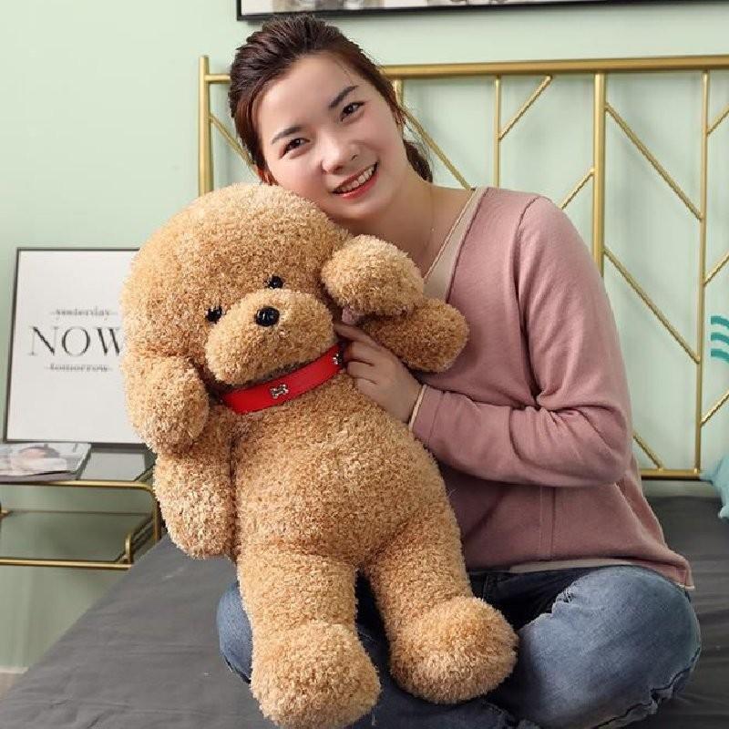 Adorable Teddy Dog Plush Toy Cute Sitting Puppy Doll For Girls Soft And Cuddly