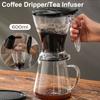 600ML Kaffeetropfer,Tee-Ei für losen Tee,Handaufbrüh-Tropfkaffeemaschine,Großer Filterhalter,Trinkgeschirrespr Espresso