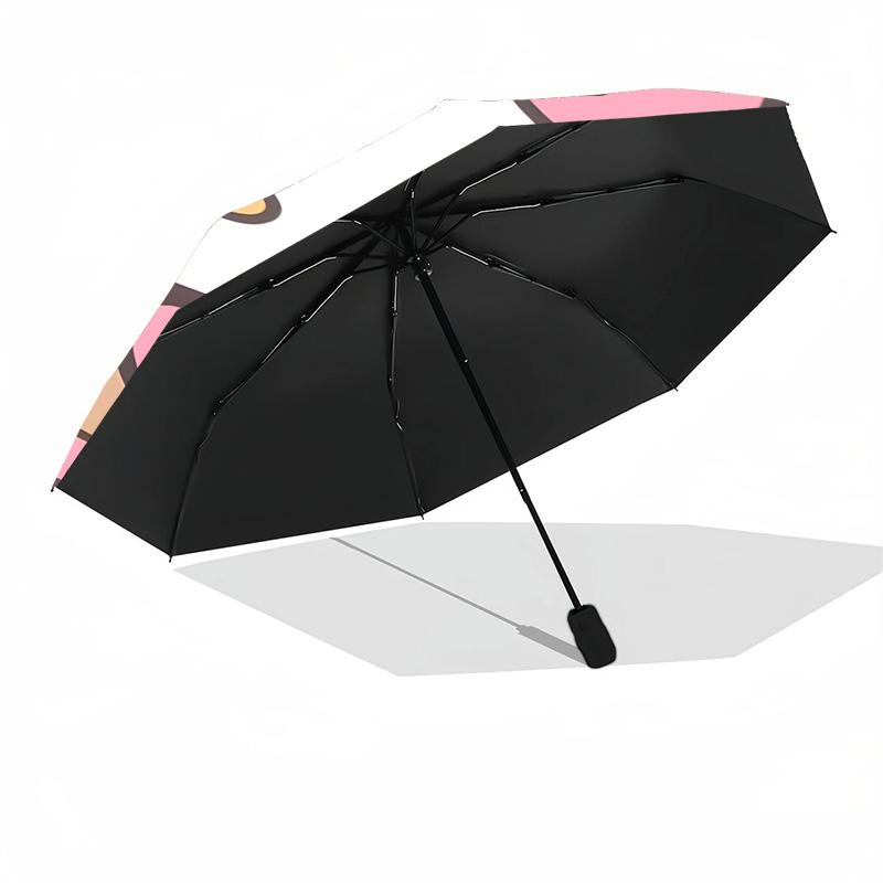 Pink Kitty Adventure Umbrella 8-Frame for Travel, Camping, Casual Lightweight Portable Umbrella, Essential for Every Family Holidays Gift
