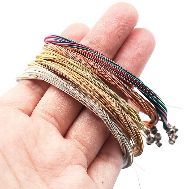 Colored Phosphor Bronze Acoustic Folk Guitar String Set
