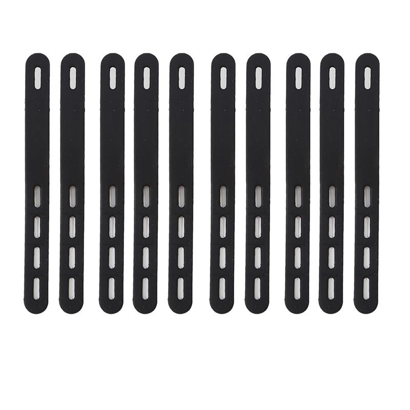 10Pcs Silicone Cable Ties Cord Ties Cord Wrap Reusable Elasticity Cord Wraps For Electrical Cords Cord Organizer For Earphone