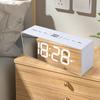 Perpetual Calendar FM Radio LED Mirror Digital Clock for Office